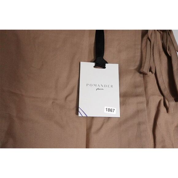 New Tuckernuck Pomander Place Women's S Brown Wrap Skirt with Side Tie 1867-22 - Picture 5 of 10